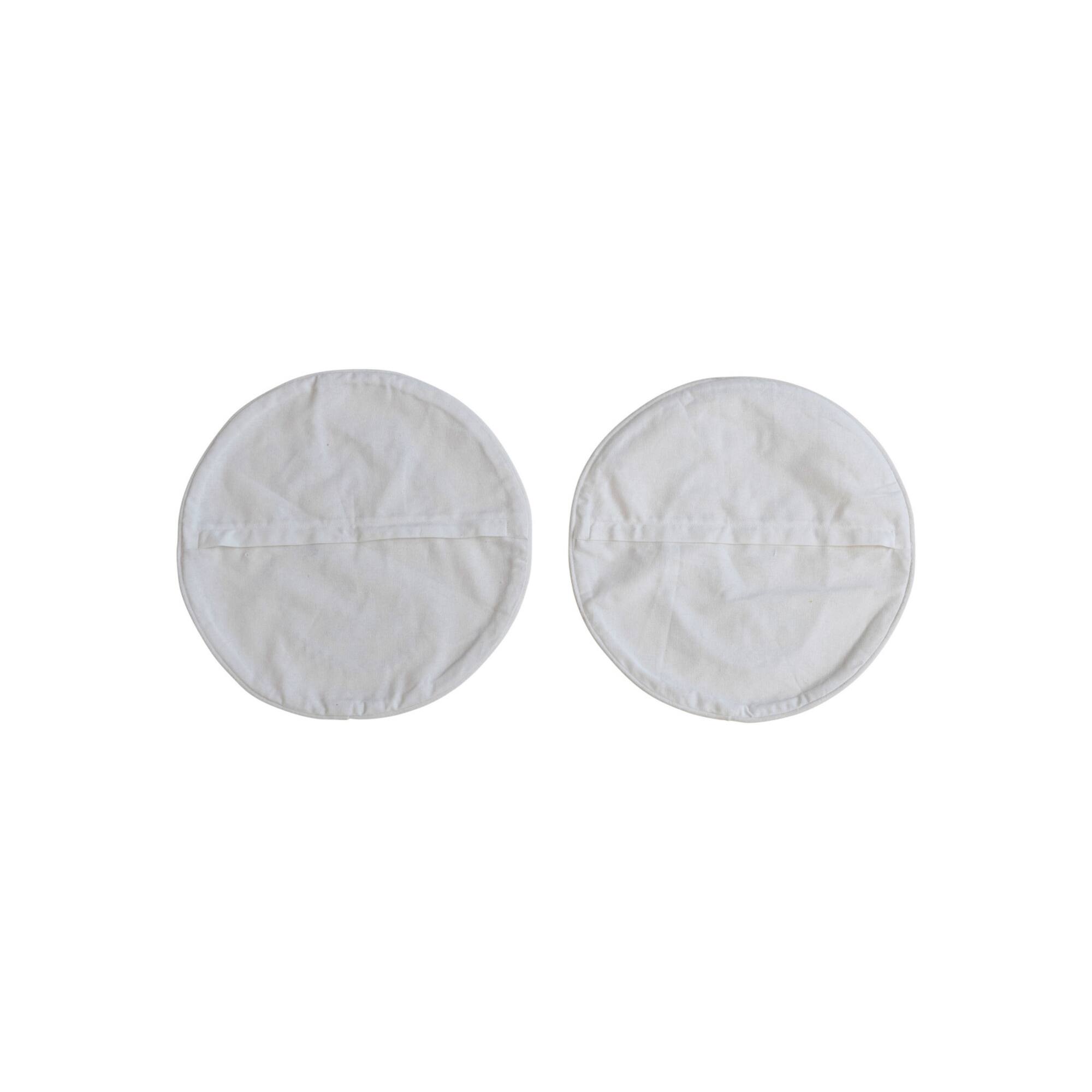 Hello Honey® 16" Embroidered Rabbit & Dove Round Cotton Velvet Pillow Set